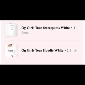 So Sorella OG Girls Tour Hoodie& Sweatpants White